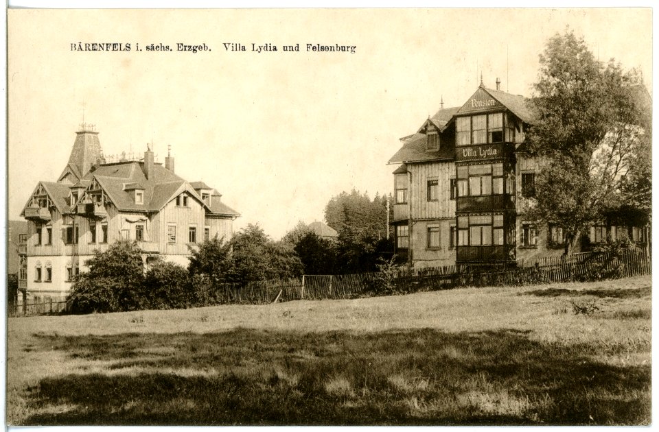 21393-Bärenfels-1919-Villa Lydia und Felsenburg-Brück & Sohn Kunstverlag