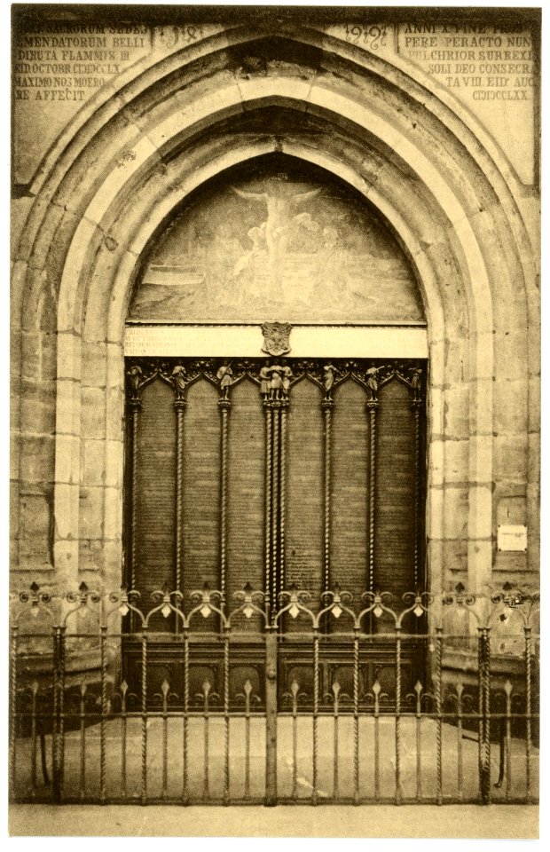 16780-Wittenberg-1913-Die Thesentür an der Schloßkirche-Brück & Sohn Kunstverlag