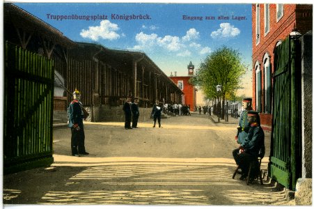 17401-Königsbrück-1914-Truppenübungsplatz - Eingang altes Lager-Brück & Sohn Kunstverlag