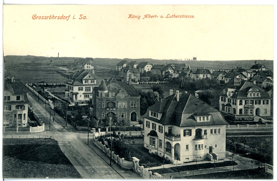 16848-Großröhrsdorf-1913-König-Albert-Straße, Lutherstraße-Brück & Sohn Kunstverlag