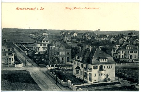 16848-Großröhrsdorf-1913-König-Albert-Straße, Lutherstraße-Brück & Sohn Kunstverlag