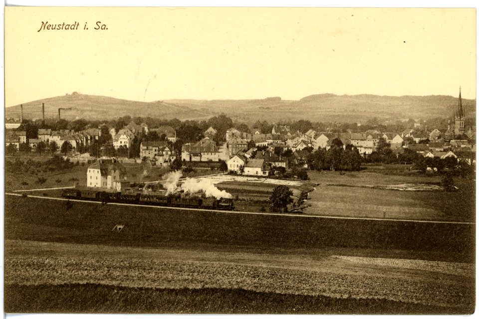 16869-Neustadt-1913-Blick auf Neustadt-Brück & Sohn Kunstverlag