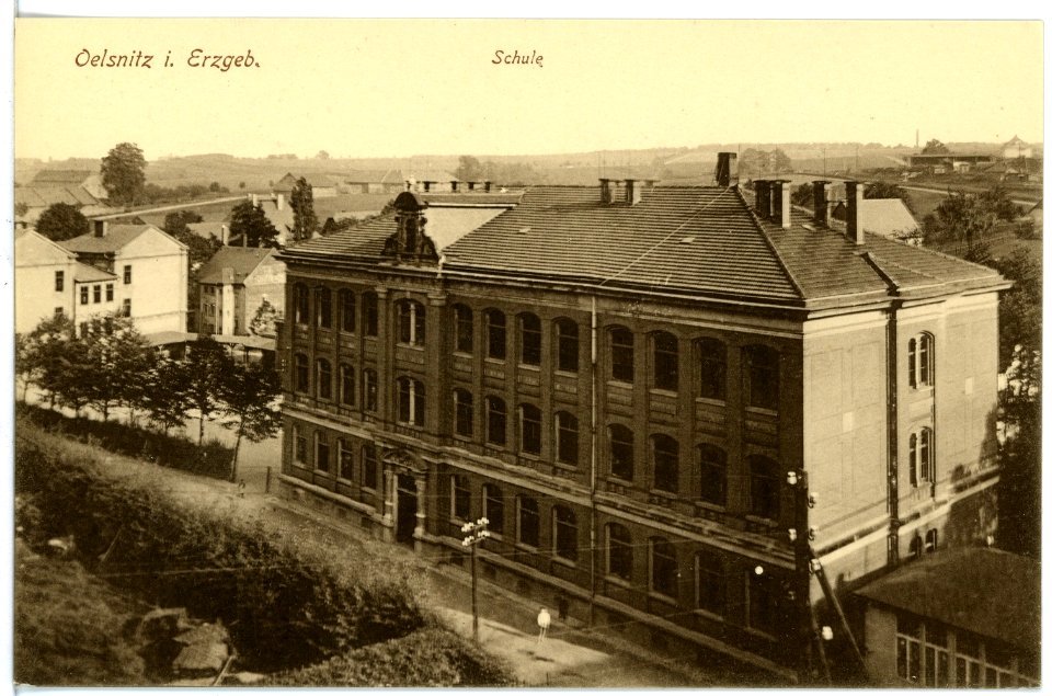16955-Oelsnitz-1913-Schule-Brück & Sohn Kunstverlag