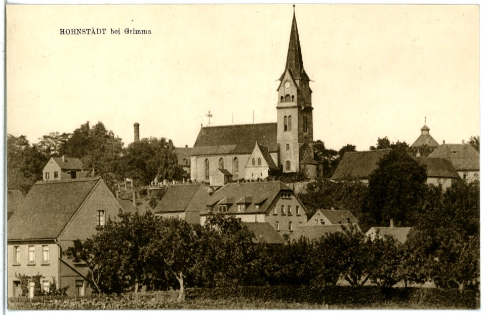21378-Hohnstädt-1919-Blick auf Hohnstädt, Kirche-Brück & Sohn Kunstverlag
