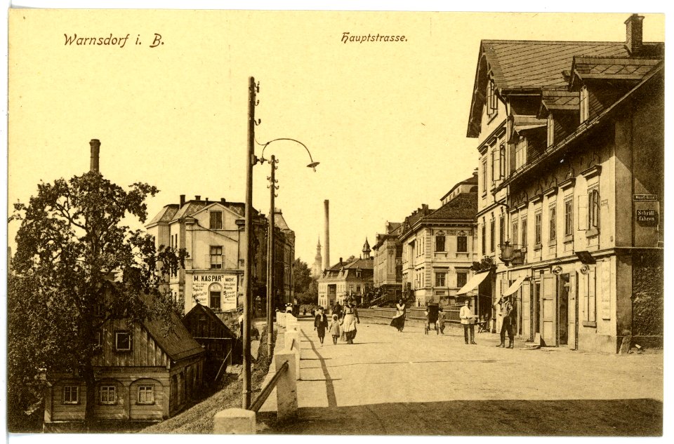 16883-Warnsdorf-1913-Hauptstraße-Brück & Sohn Kunstverlag