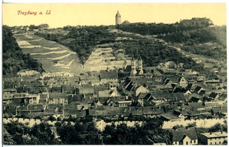 21195-Freyburg - Unstr.-1919-Blick auf Freyburg-Brück & Sohn Kunstverlag