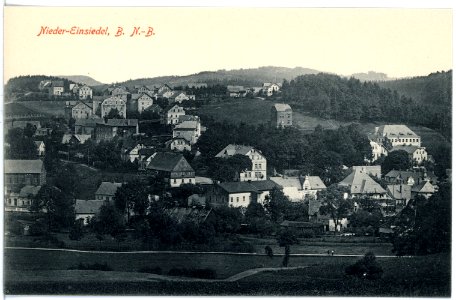 16814-Nieder-Einsiedel-1913-Blick auf Nieder-Einsiedel-Brück & Sohn Kunstverlag
