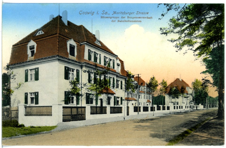 16895-Coswig-1913-Moritzburger Straße-Brück & Sohn Kunstverlag