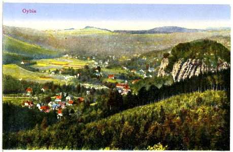 21338-Oybin-1919-Blick auf Oybin-Brück & Sohn Kunstverlag