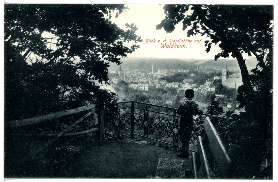 16518-Waldheim-1913-Blick von der Carolahöhe auf Waldheim-Brück & Sohn Kunstverlag