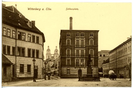 16783-Wittenberg-1913-Schloßplatz-Brück & Sohn Kunstverlag