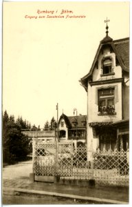 17254-Rumburg-1914-Eingang zum Sanatorium-Brück & Sohn Kunstverlag