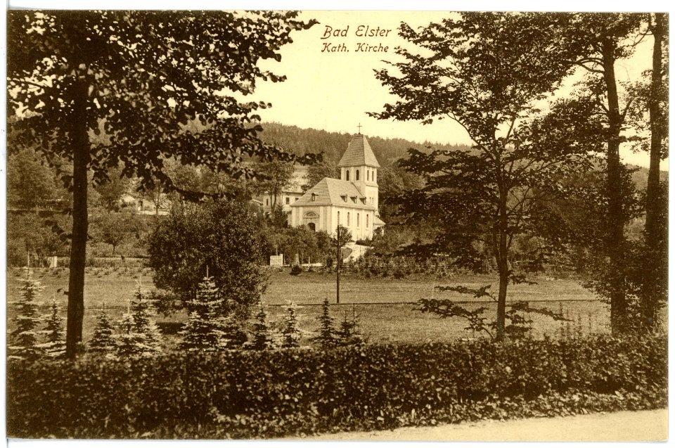16940-Bad Elster-1913-Katholische Kirche-Brück & Sohn Kunstverlag