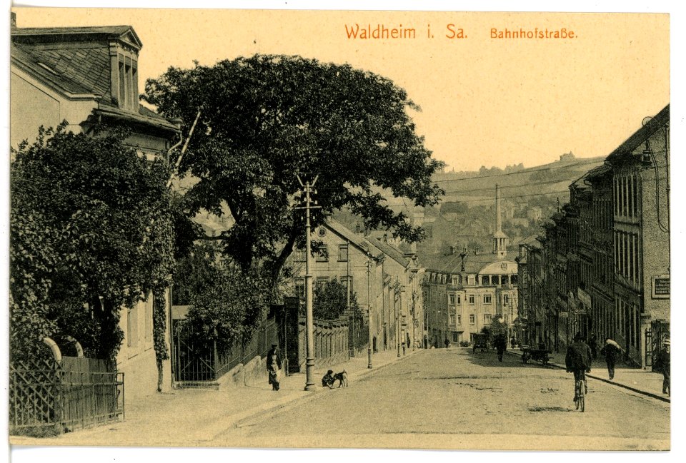 16492-Waldheim-1913-Bahnhofstraße-Brück & Sohn Kunstverlag