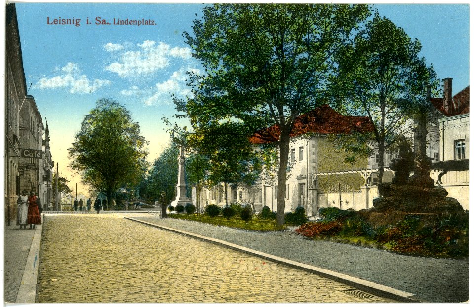17390-Leisnig-1914-Lindenplatz-Brück & Sohn Kunstverlag