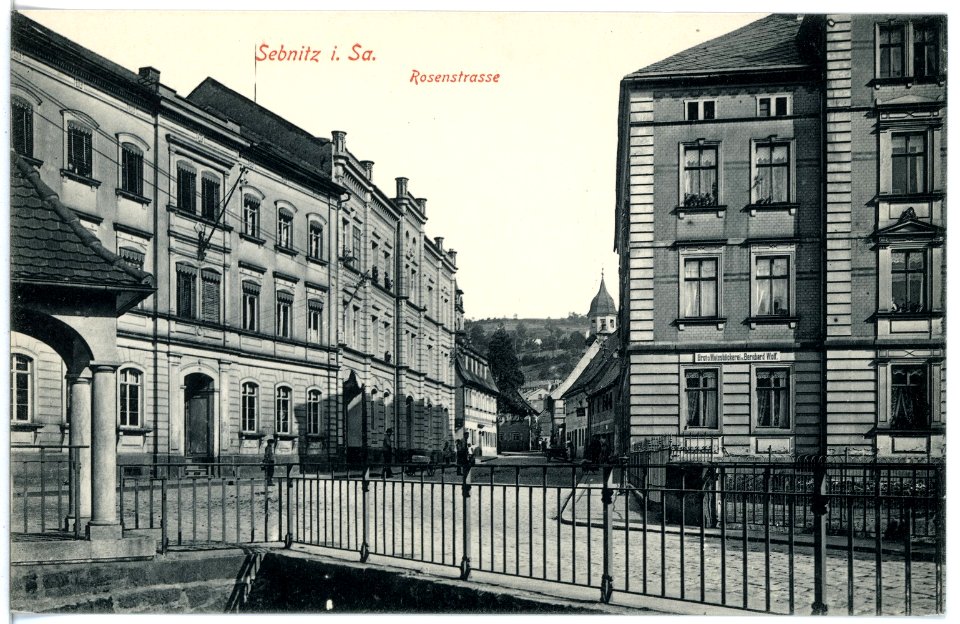 16913-Sebnitz-1913-Rosenstraße-Brück & Sohn Kunstverlag