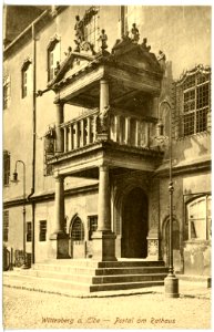 16781-Wittenberg-1913-Portal am Rathaus-Brück & Sohn Kunstverlag