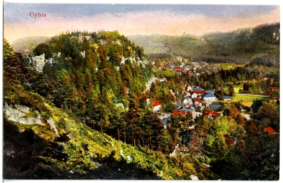 21341-Oybin-1919-Blick auf Oybin-Brück & Sohn Kunstverlag