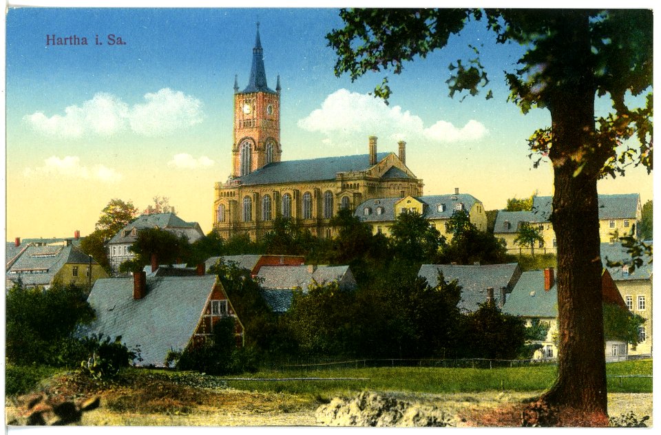 16887-Hartha-1913-Kirche-Brück & Sohn Kunstverlag