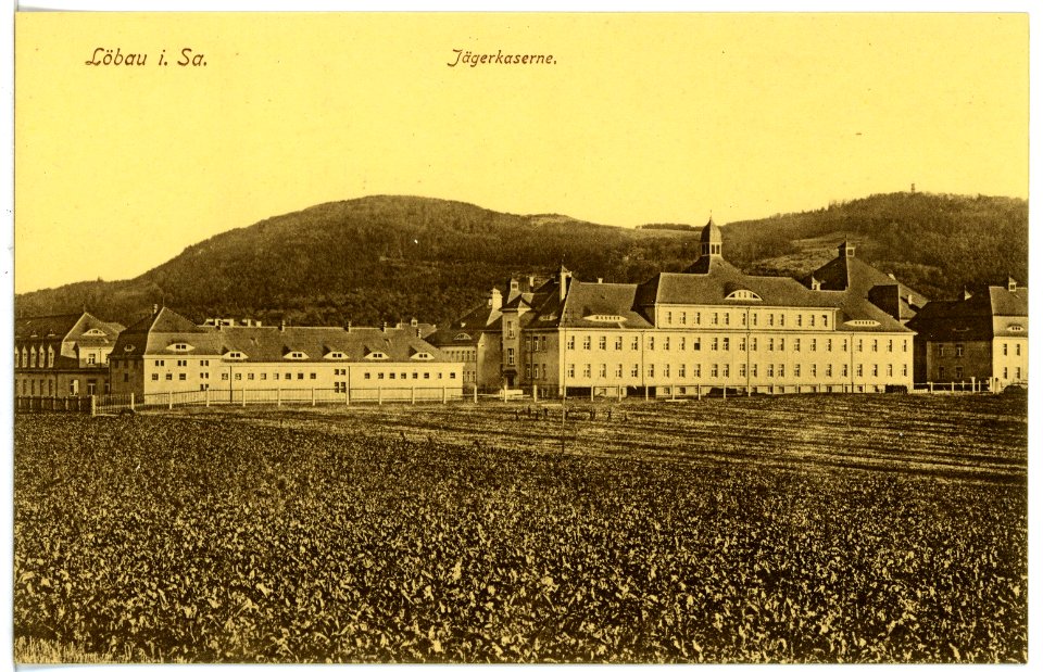 16893-Löbau-1913-Kaserne des 1. Königlich Sächsischen Jäger-Bataillon Nr. 12-Brück & Sohn Kunstverlag