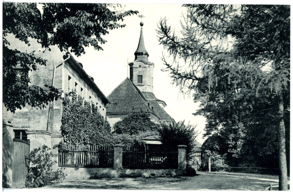 16922-Schmannewitz-1913-Pfarre und Kirche-Brück & Sohn Kunstverlag