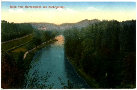 17426-Frankenberg-1914-Zschopautal, Blick vom Harrasfelsen-Brück & Sohn Kunstverlag