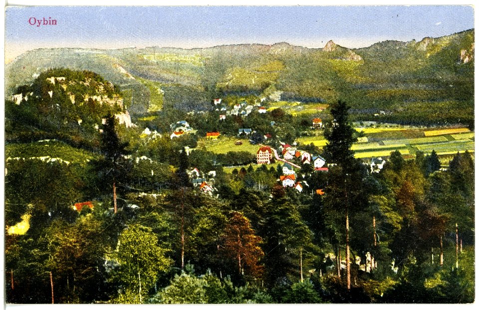 21332-Oybin-1919-Blick auf Oybin-Brück & Sohn Kunstverlag