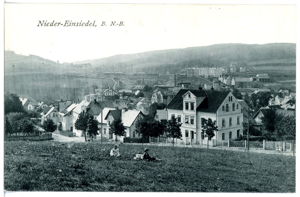 16773-Nieder-Einsiedel-1913-Blick auf Nieder-Einsiedel-Brück & Sohn Kunstverlag