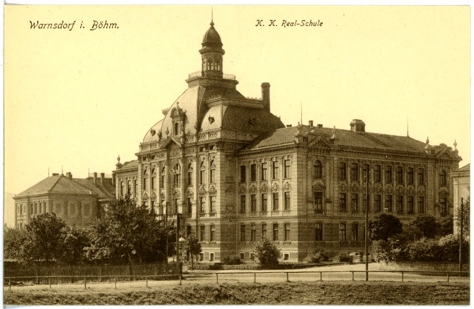 17266-Warnsdorf-1914-K. K. Realschule-Brück & Sohn Kunstverlag