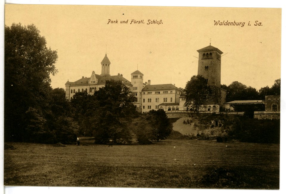 16481-Waldenburg-1913-Blick ums fürstliche Schloß-Brück & Sohn Kunstverlag