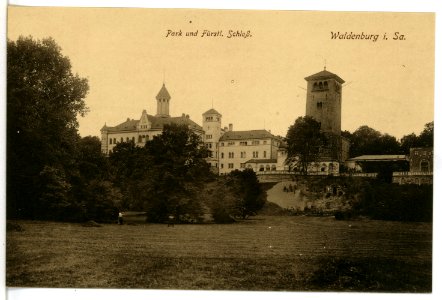 16481-Waldenburg-1913-Blick ums fürstliche Schloß-Brück & Sohn Kunstverlag