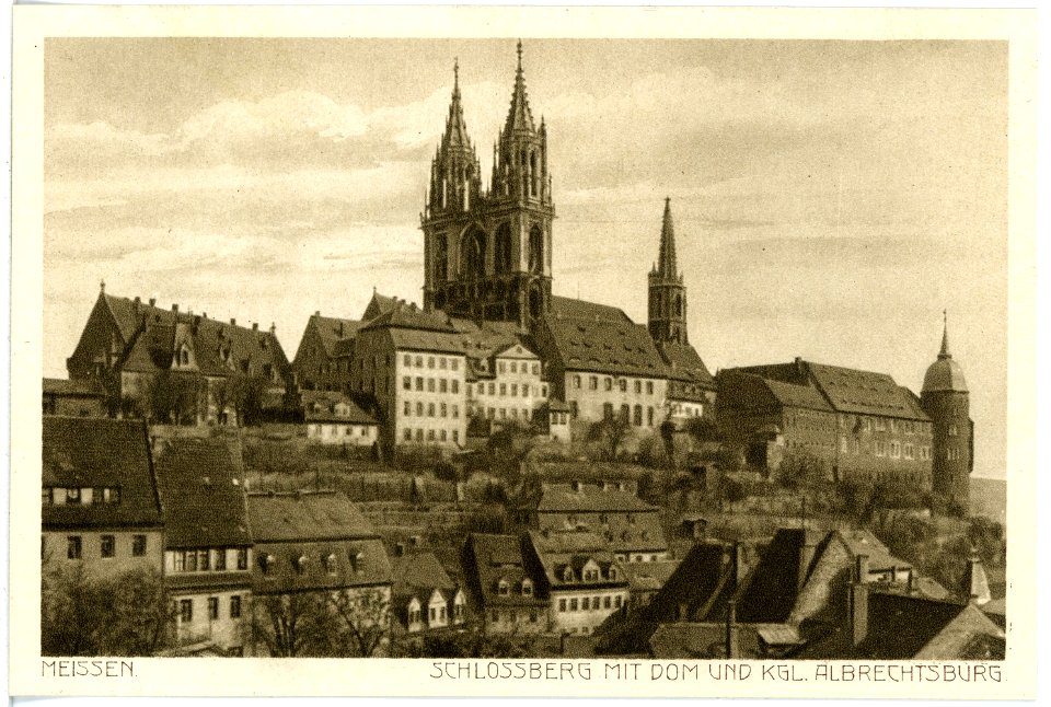17200-Meißen-1913-Schloßberg mit Dom-Brück & Sohn Kunstverlag