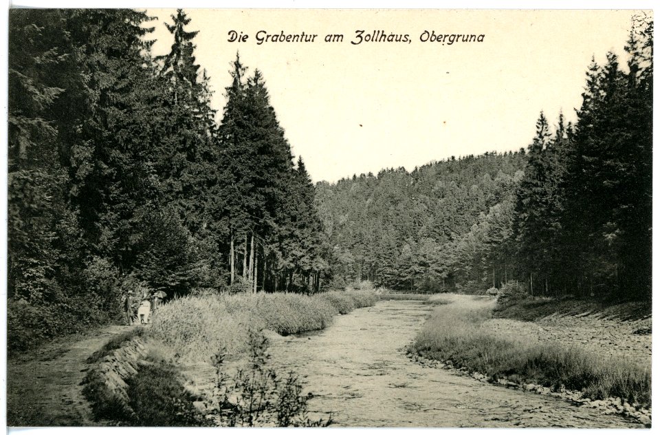 17446-Nossen-1914-Grabentour am Zollhaus Obergruna-Brück & Sohn Kunstverlag
