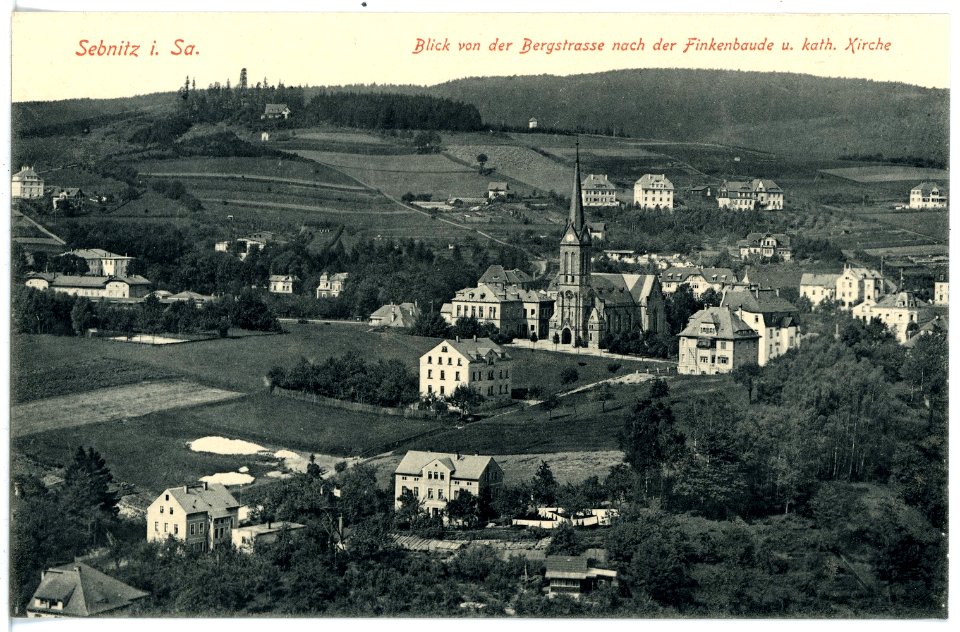 16918-Sebnitz-1913-Blick auf Sebnitz nach der Finkenbaude-Brück & Sohn Kunstverlag