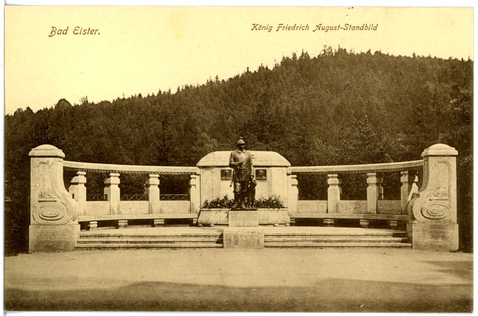 16936-Bad Elster-1913-König - Friedrich-August-Denkmal-Brück & Sohn Kunstverlag