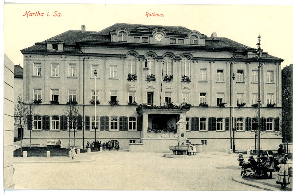 16624-Hartha-1913-Rathaus-Brück & Sohn Kunstverlag