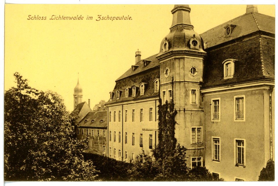 16486-Lichtenwalde-1913-Schloß, im Zschopautale-Brück & Sohn Kunstverlag
