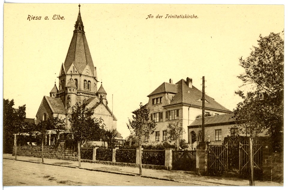 16874-Riesa-1913-Trinitatiskirche-Brück & Sohn Kunstverlag