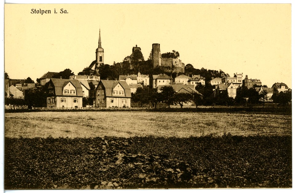 16770-Stolpen-1913-Blick auf Stolpen-Brück & Sohn Kunstverlag