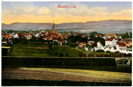 17126-Neustadt-1913-Blick auf Neustadt-Brück & Sohn Kunstverlag