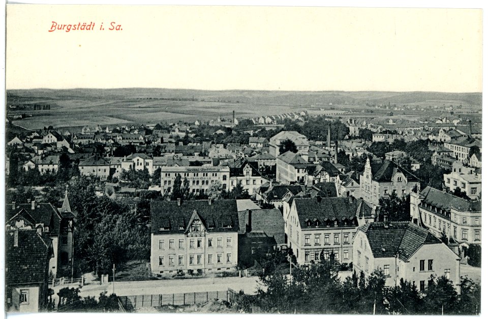 17494-Burgstädt-1914-Blick auf Burgstädt-Brück & Sohn Kunstverlag