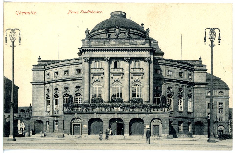 16972-Chemnitz-1913-Neues Stadttheater-Brück & Sohn Kunstverlag