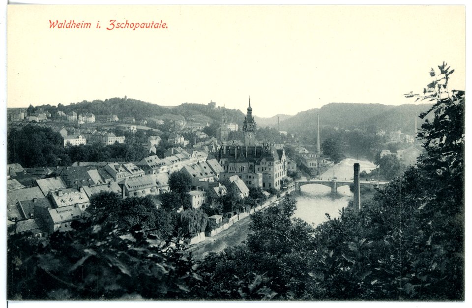 16505-Waldheim-1913-Blick auf Waldheim-Brück & Sohn Kunstverlag