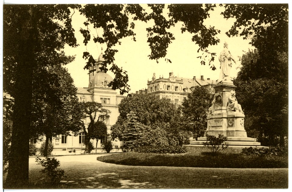 16558-Frankenberg-1913-Friedenspark mit Siegesdenkmal-Brück & Sohn Kunstverlag