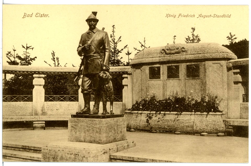 16937-Bad Elster-1913-König - Friedrich-August-Denkmal-Brück & Sohn Kunstverlag