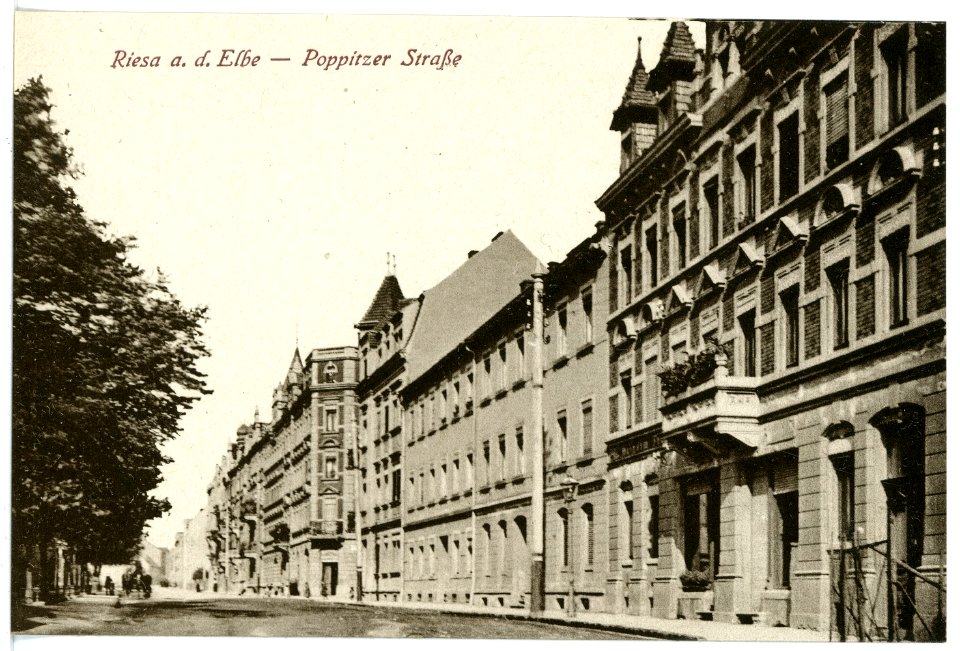 17268-Riesa-1914-Poppitzer Straße-Brück & Sohn Kunstverlag