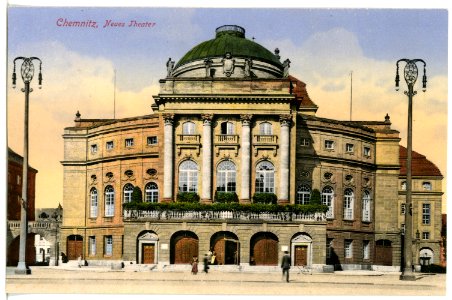 17065-Chemnitz-1913-Neues Theater-Brück & Sohn Kunstverlag