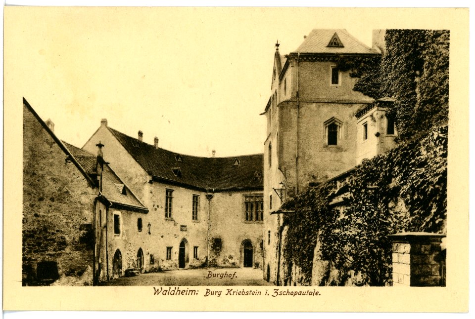 16593-Kriebstein-1913-Kriebstein Burghof-Brück & Sohn Kunstverlag