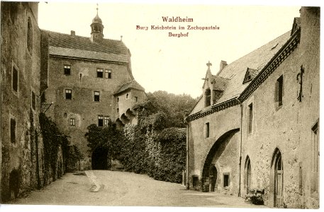 16598-Kriebstein-1913-Burg Kriebstein Burghof-Brück & Sohn Kunstverlag