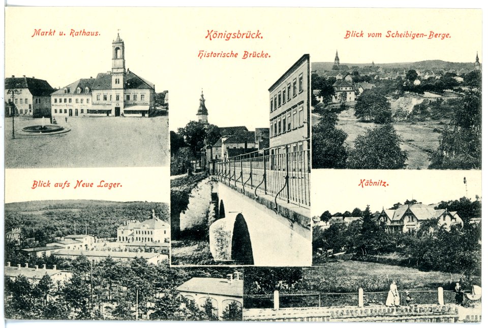 17052-Königsbrück-1913-verschiedene Stadtansichten-Brück & Sohn Kunstverlag